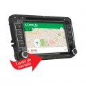 Autoestéreo de CD/MP3/USB/DVD/SD/BT con carátula desmontable y pantalla táctil de 7.5". Micrófono externo y espejo de pantalla.